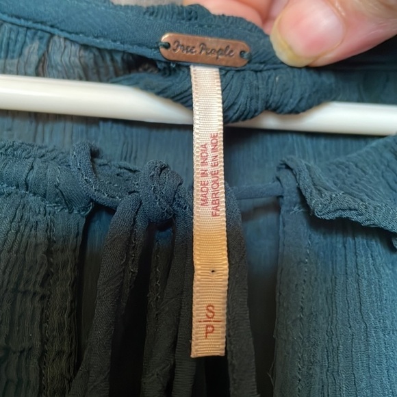 Free People sheer long-sleeve top with sequin dream cuff - Picture 4 of 4